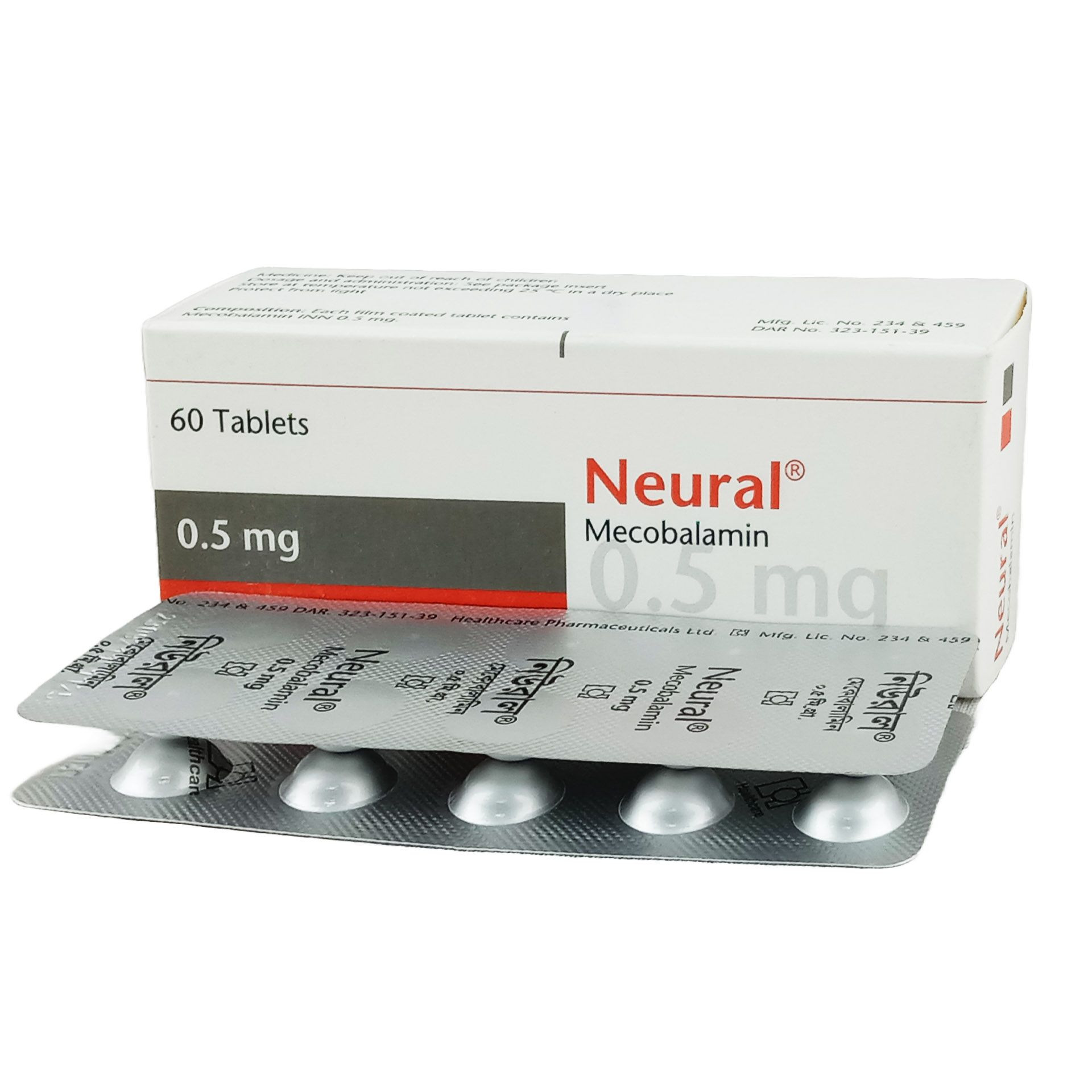 Pack Image: Neural 500 mcg Tablet (6 x 10)