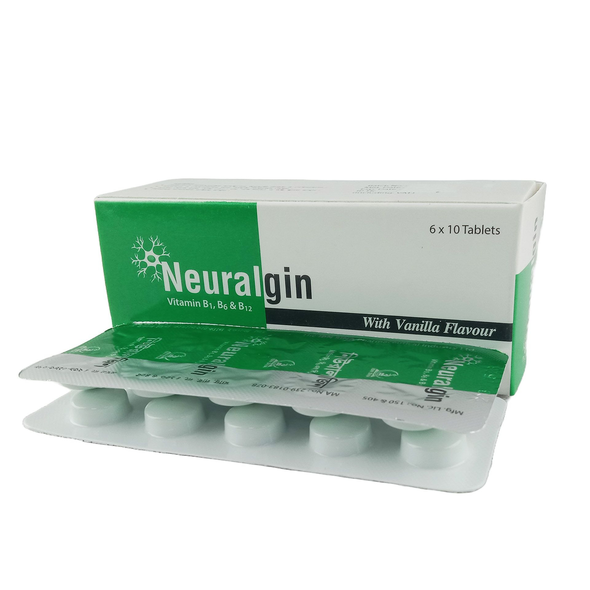 Pack Image: Neuralgin 100 mg Tablet (6 x 10)