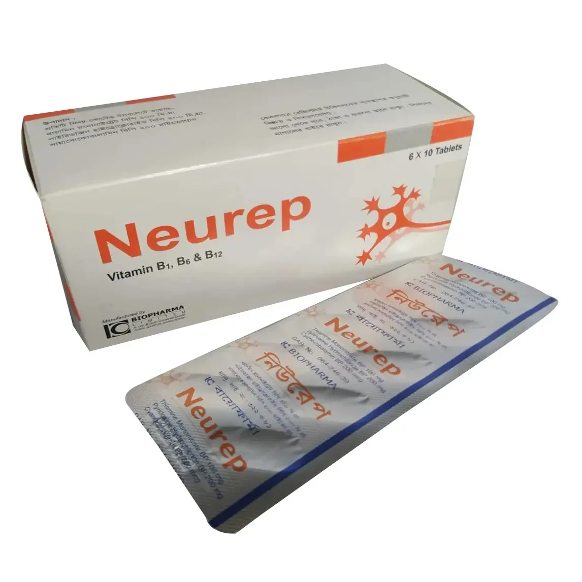 Pack Image: Neurep 100 mg Tablet (6 x 10)