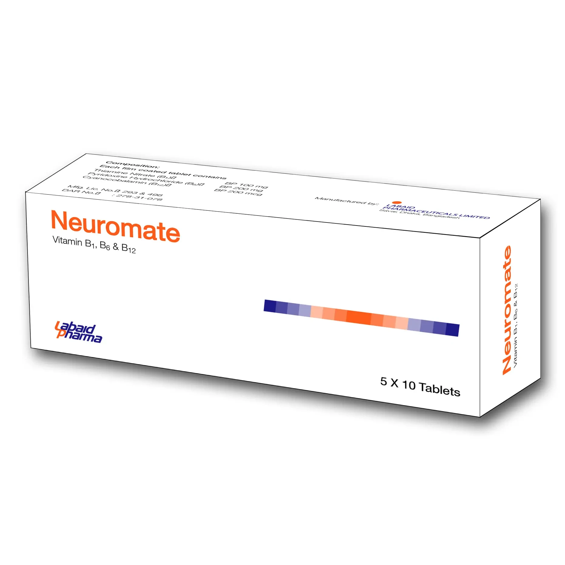 Pack Image: Neuromate 100 mg Tablet (5 x 10)