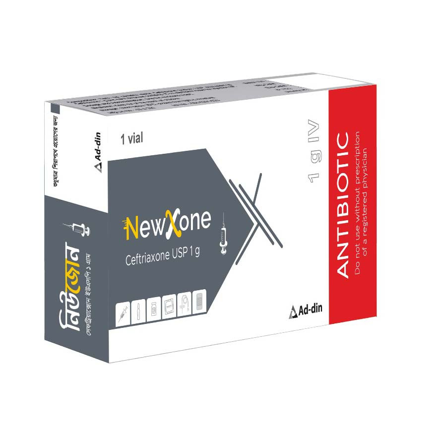 Pack Image: Newxone 1 gm Injection (1 gm vial)