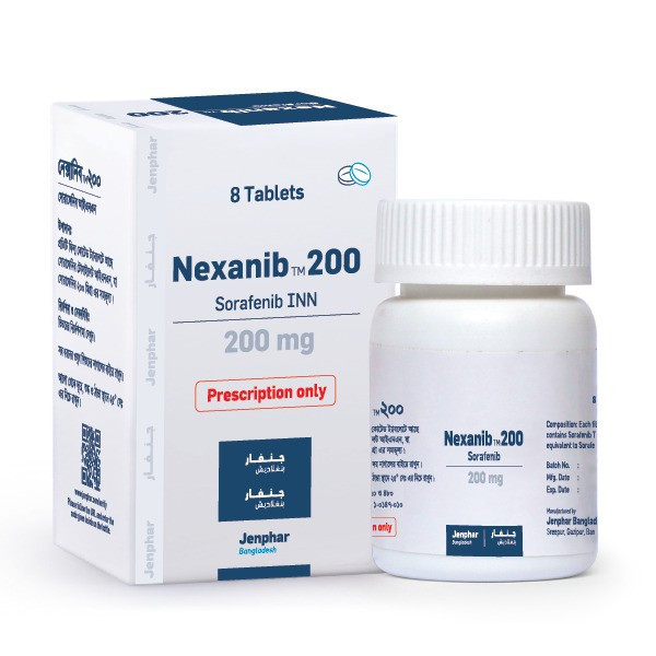 Pack Image: Nexanib 200 mg Tablet (1 x 8)