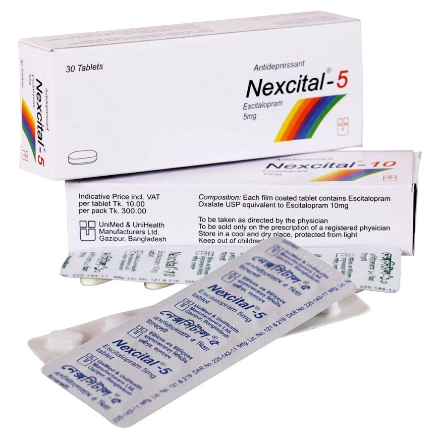 Pack Image: Nexcital 5 mg Tablet (3 x 10)