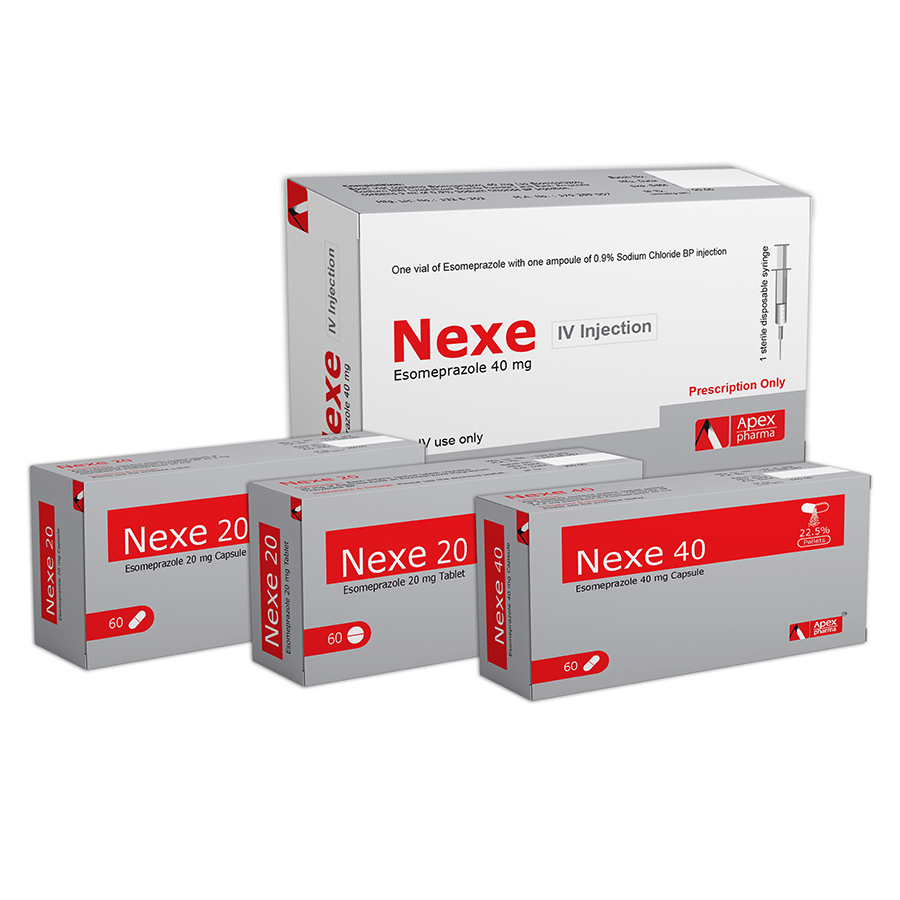 Pack Image: Nexe 20 mg Tablet (6 x 10)