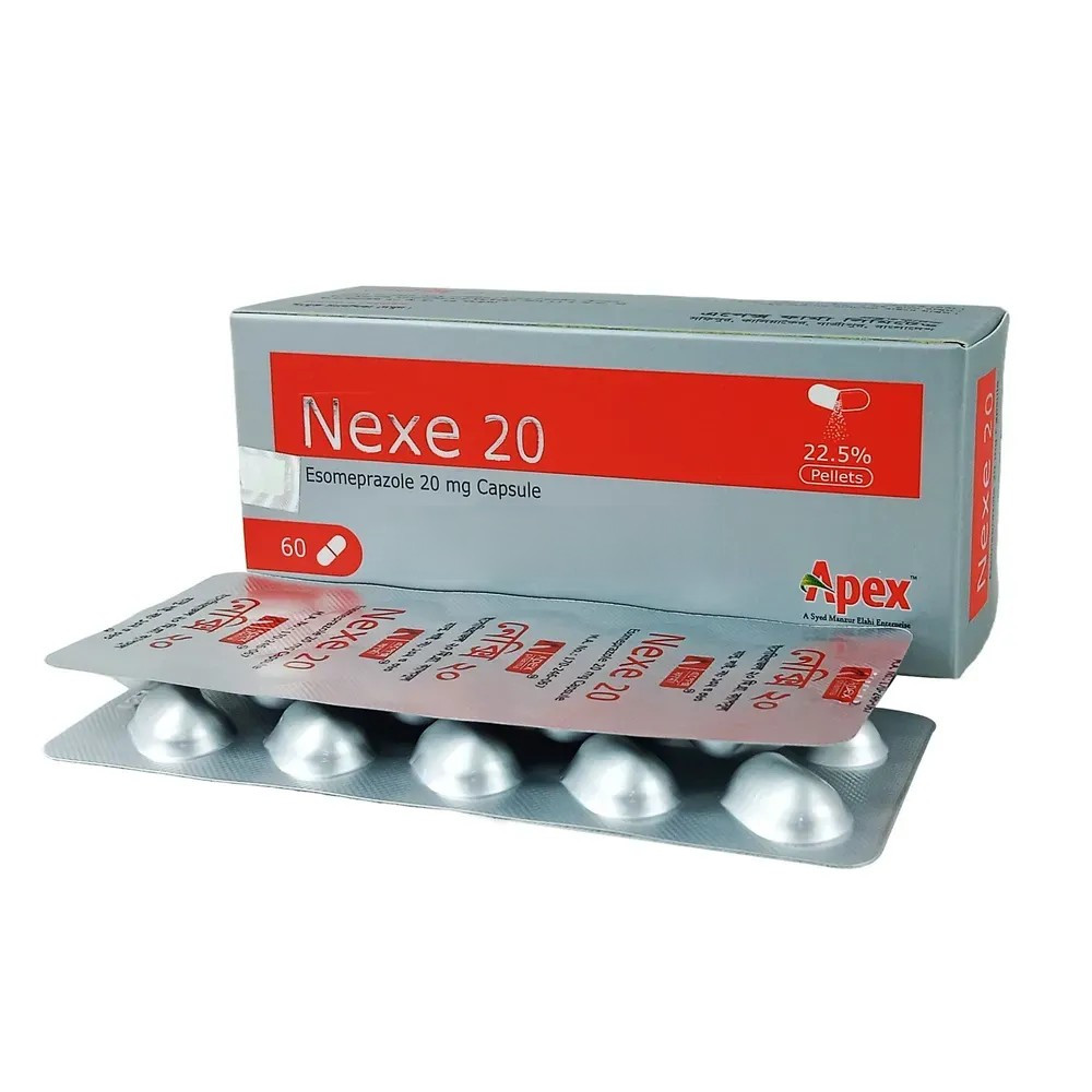 Pack Image: Nexe 20 mg Capsule (6 x 10)