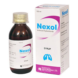 Pack Image: Nexol 15 mg Syrup (100 ml bottle)