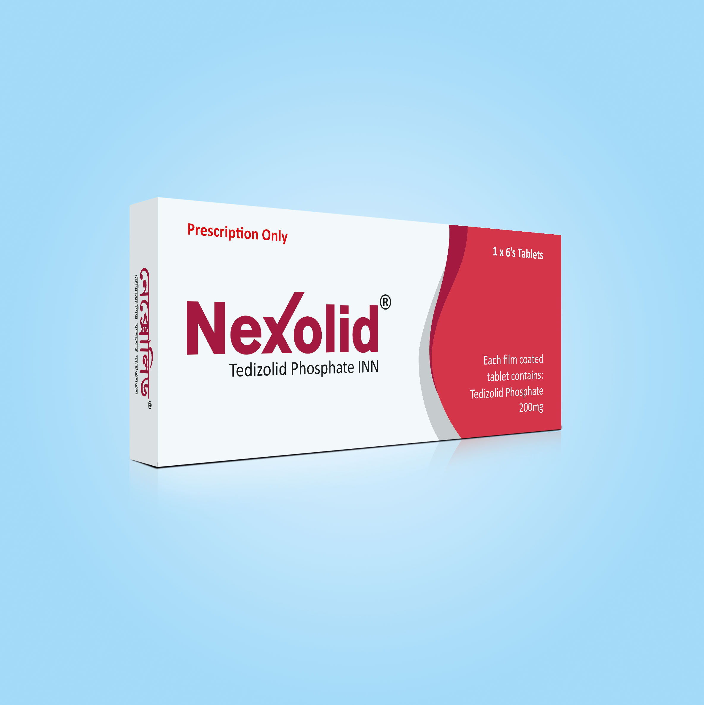 Pack Image: Nexolid 200 mg Tablet (1 x 6)