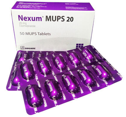 Pack Image: Nexum MUPS 20 mg Tablet (10 x 10)