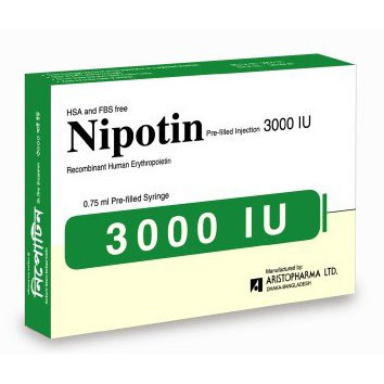 Pack Image: Nipotin 3000 IU Injection (3000 IU pre-filled syringe)