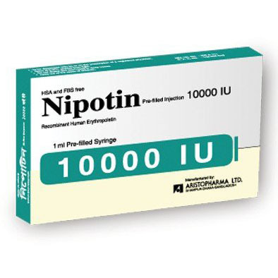 Pack Image: Nipotin 10000 IU Injection (10000 IU pre-filled syringe)