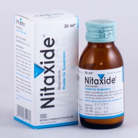 Pack Image: Nitaxide 100 mg Suspension (30 ml bottle)
