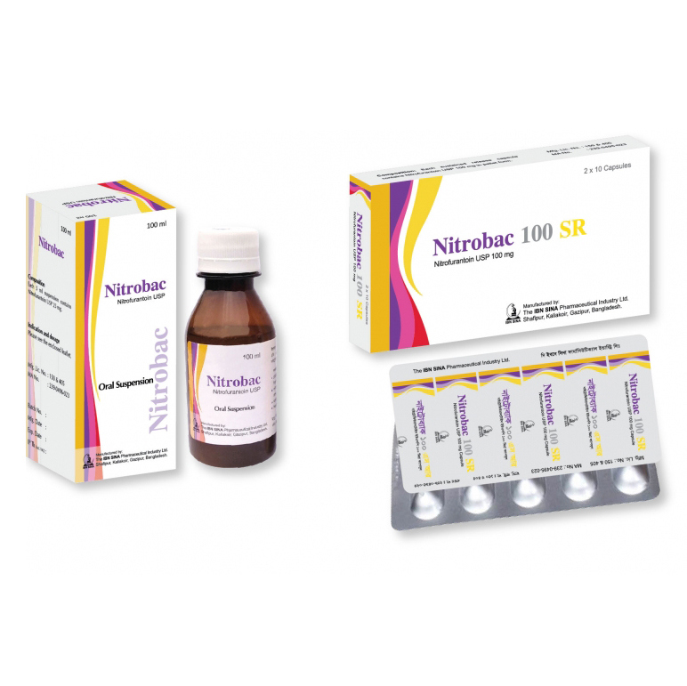 Pack Image: Nitrobac 25 mg Suspension (100 ml bottle)