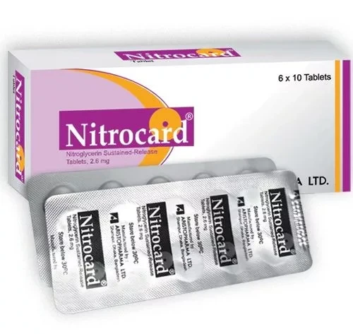 Pack Image: Nitrocard SR 2.6 mg Tablet (6 x 10)