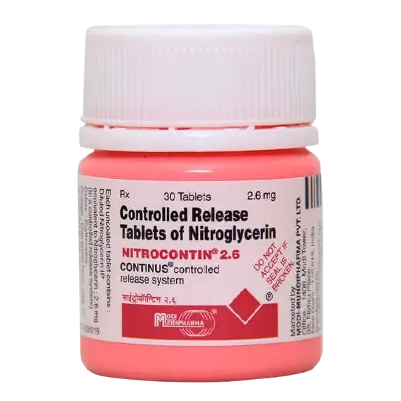 Pack Image: Nitrocontin 2.6 mg Tablet (1 x 30)