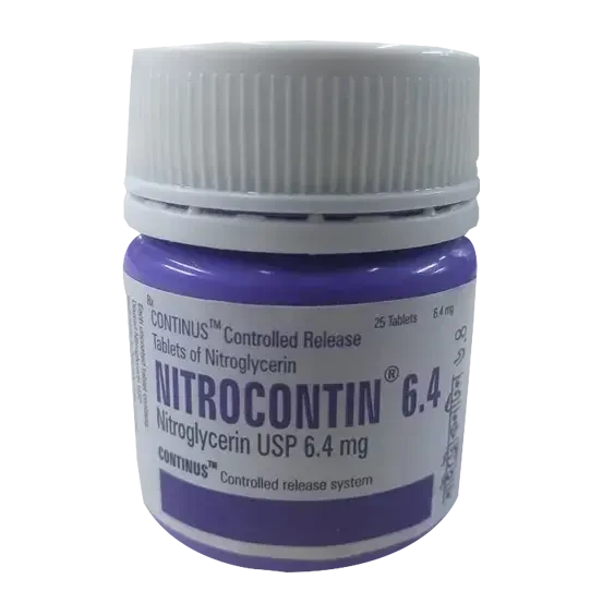 Pack Image: Nitrocontin 6.4 mg Tablet (1 x 30)