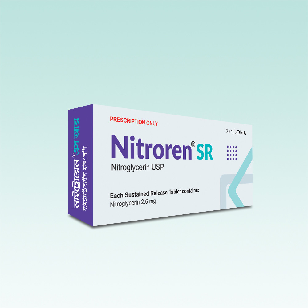 Pack Image: Nitroren SR 2.6 mg Tablet (3 x 10)