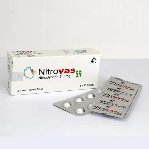 Pack Image: Nitrovas SR 2.6 mg Tablet (5 x 10)