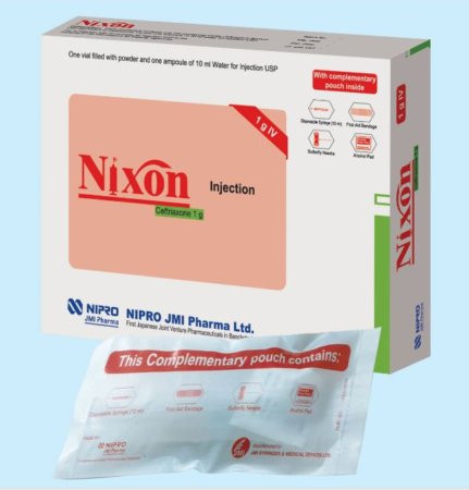 Pack Image: Nixon 1 gm Injection (1 gm vial)