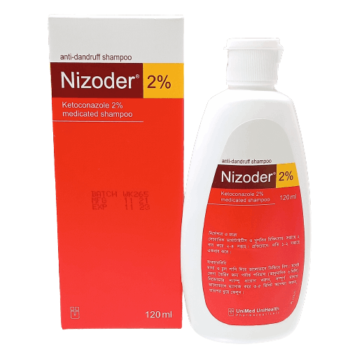 Pack Image: Nizoder 2% Shampoo (120 ml bottle)