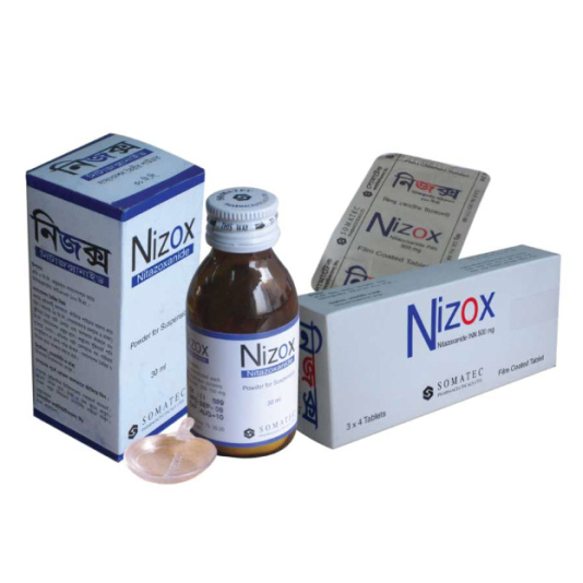 Pack Image: Nizox 500 mg Tablet (3 x 4)