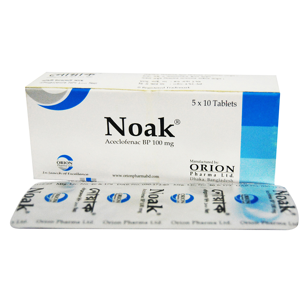 Pack Image: Noak 100 mg Tablet (5 x 10)