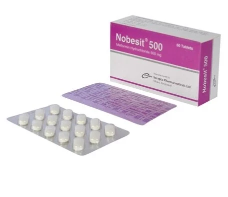 Pack Image: Nobesit 500 mg Tablet (4 x 15)