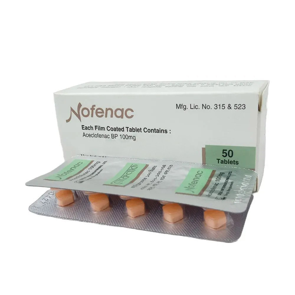 Pack Image: Nofenac 100 mg Tablet (5 x 10)