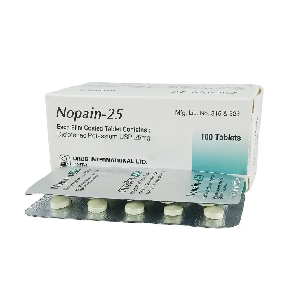 Pack Image: Nopain 25 mg Tablet (10 x 10)