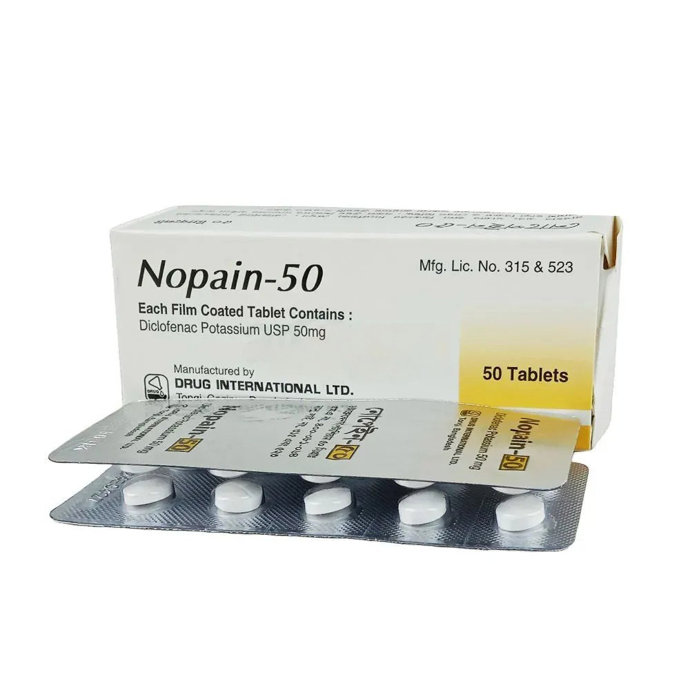 Pack Image: Nopain 50 mg Tablet (5 x 10)