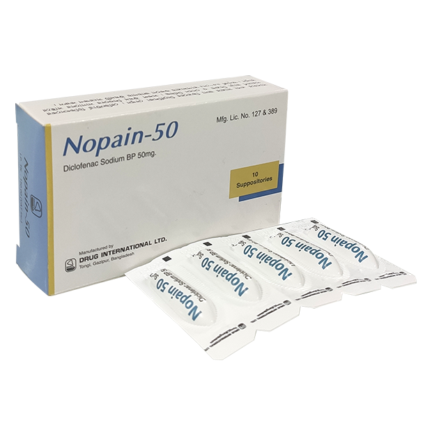 Pack Image: Nopain 50 mg Suppository (2 x 5)