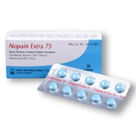 Pack Image: Nopain Extra 75 mg Tablet (3 x 10)