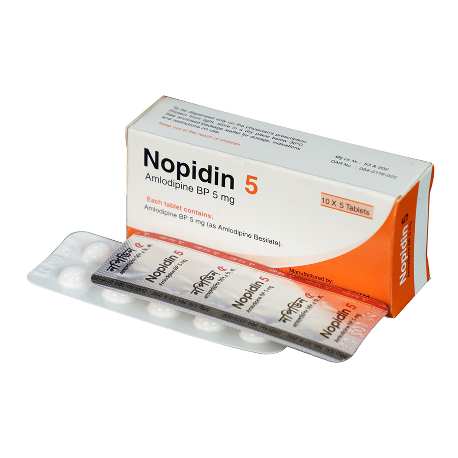 Pack Image: Nopidin 5 mg Tablet (5 x 10)