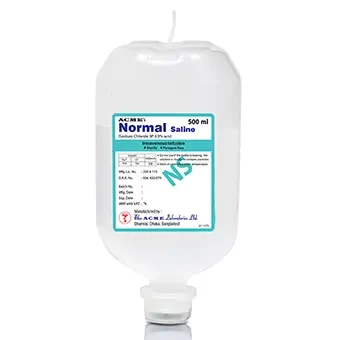 Pack Image: Normal Saline 0.9% Injection (500 ml bag)