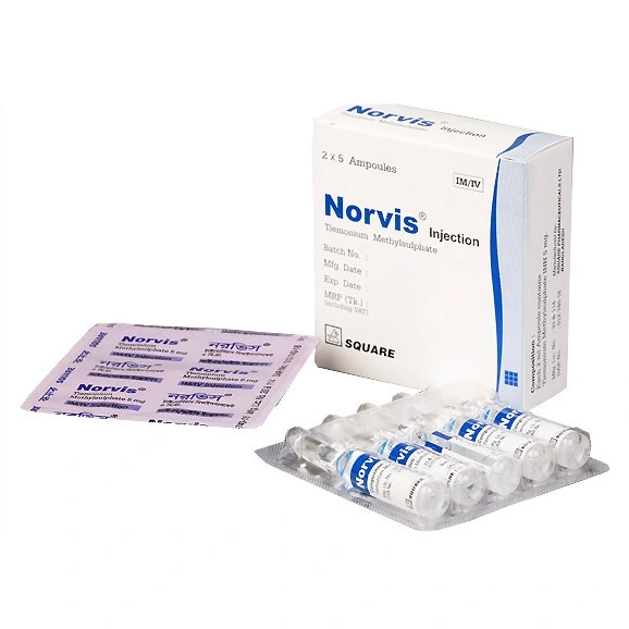 Pack Image: Norvis 5 mg Injection (2 ml ampoule)