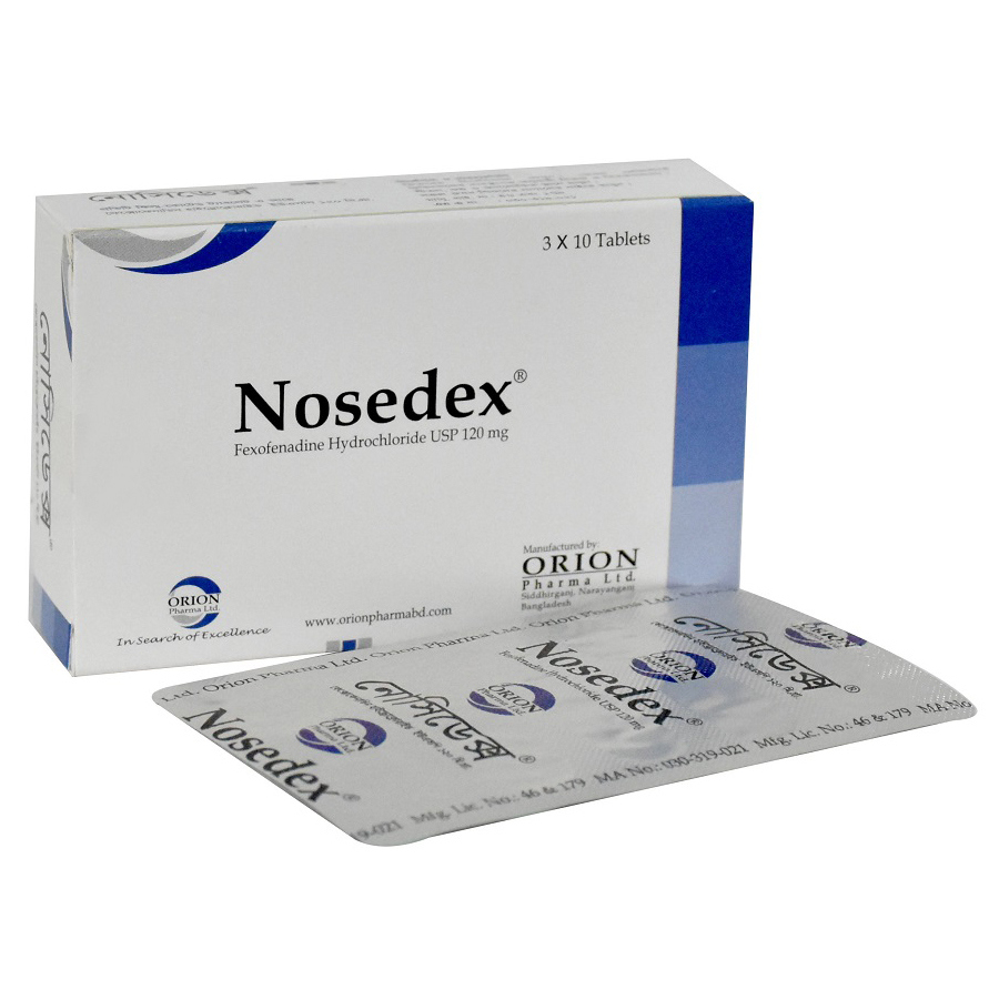 Pack Image: Nosedex 120 mg Tablet (3 x 10)