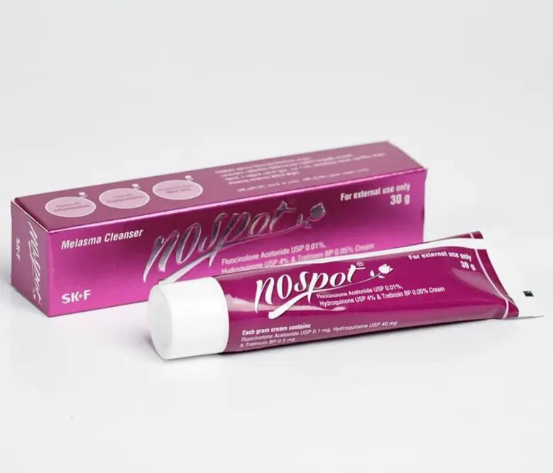 Pack Image: Nospot 0.01% 4% Cream (30 gm tube)