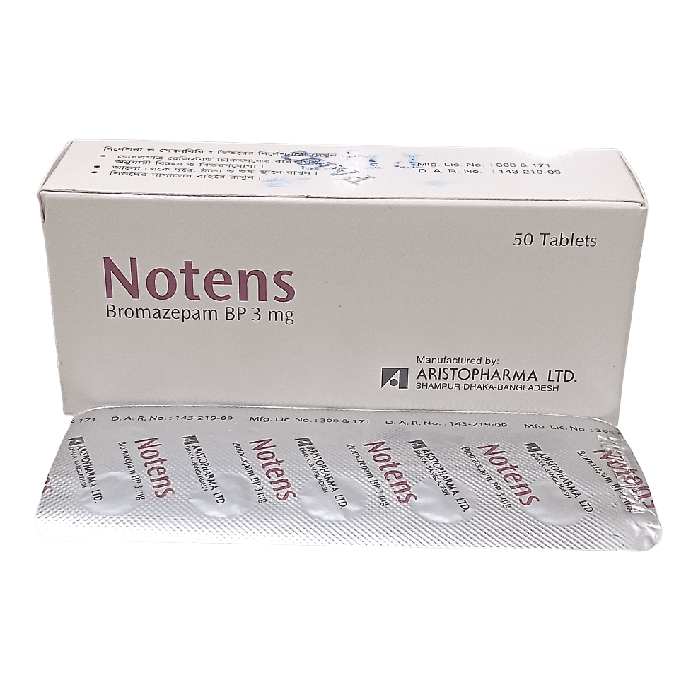 Pack Image: Notens 3 mg Tablet (5 x 10)