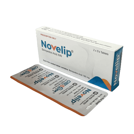 Pack Image: Novelip 180 mg Tablet (2 x 5)