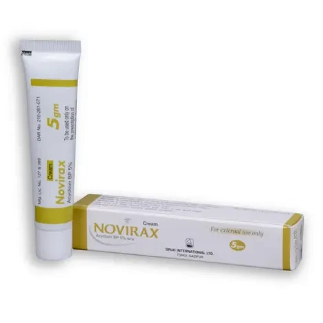 Pack Image: Novirax 5% w Cream (5 gm tube)