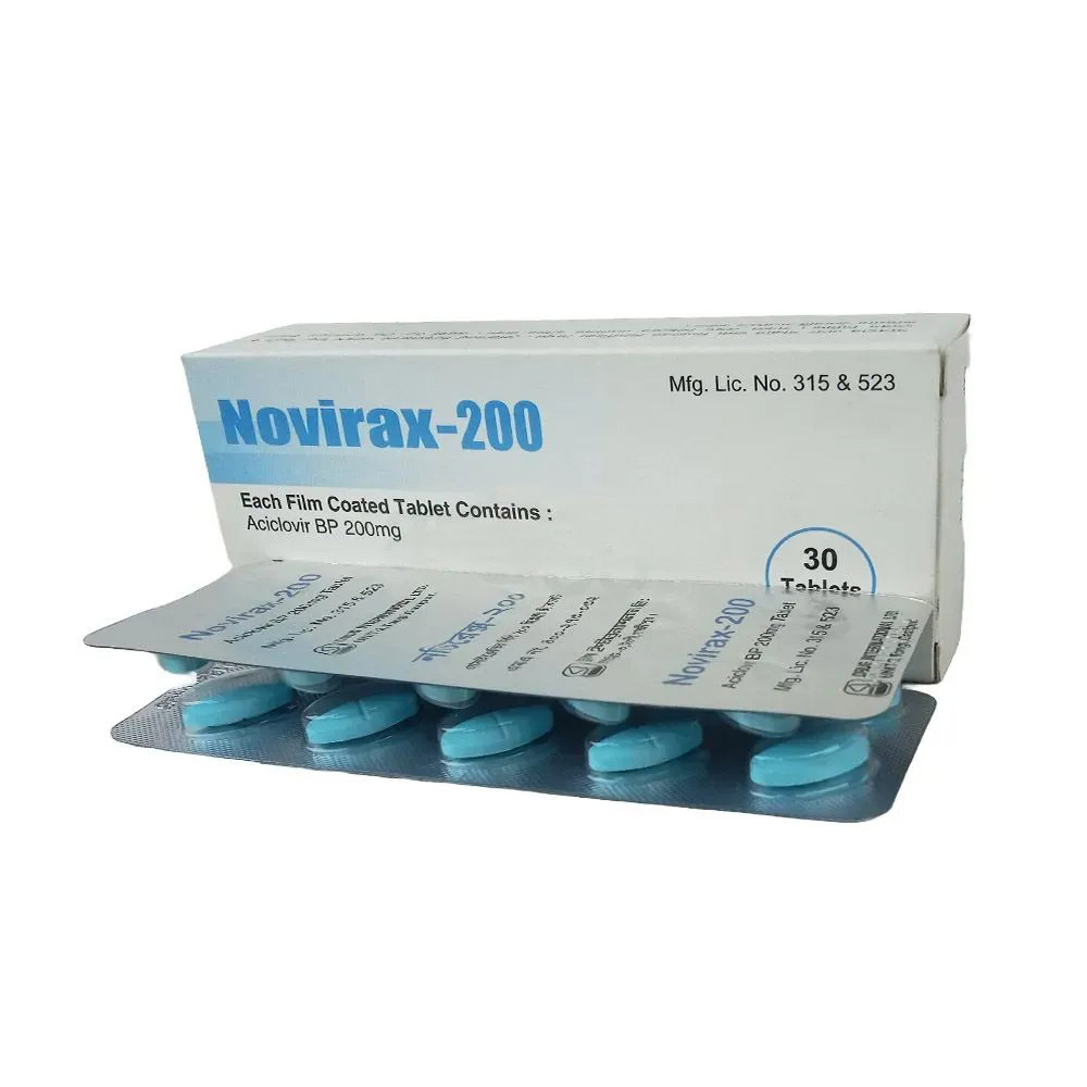 Pack Image: Novirax 200 mg Tablet (3 x 10)