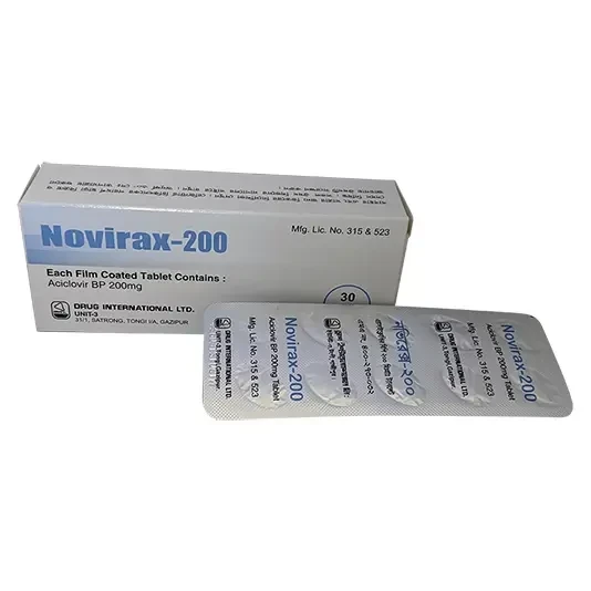Pack Image: Novirax 200 mg Tablet (3 x 10)