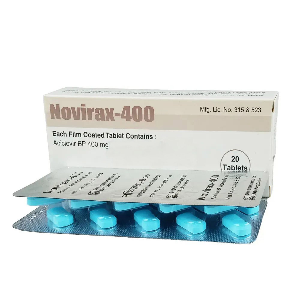 Pack Image: Novirax 400 mg Tablet (2 x 10)
