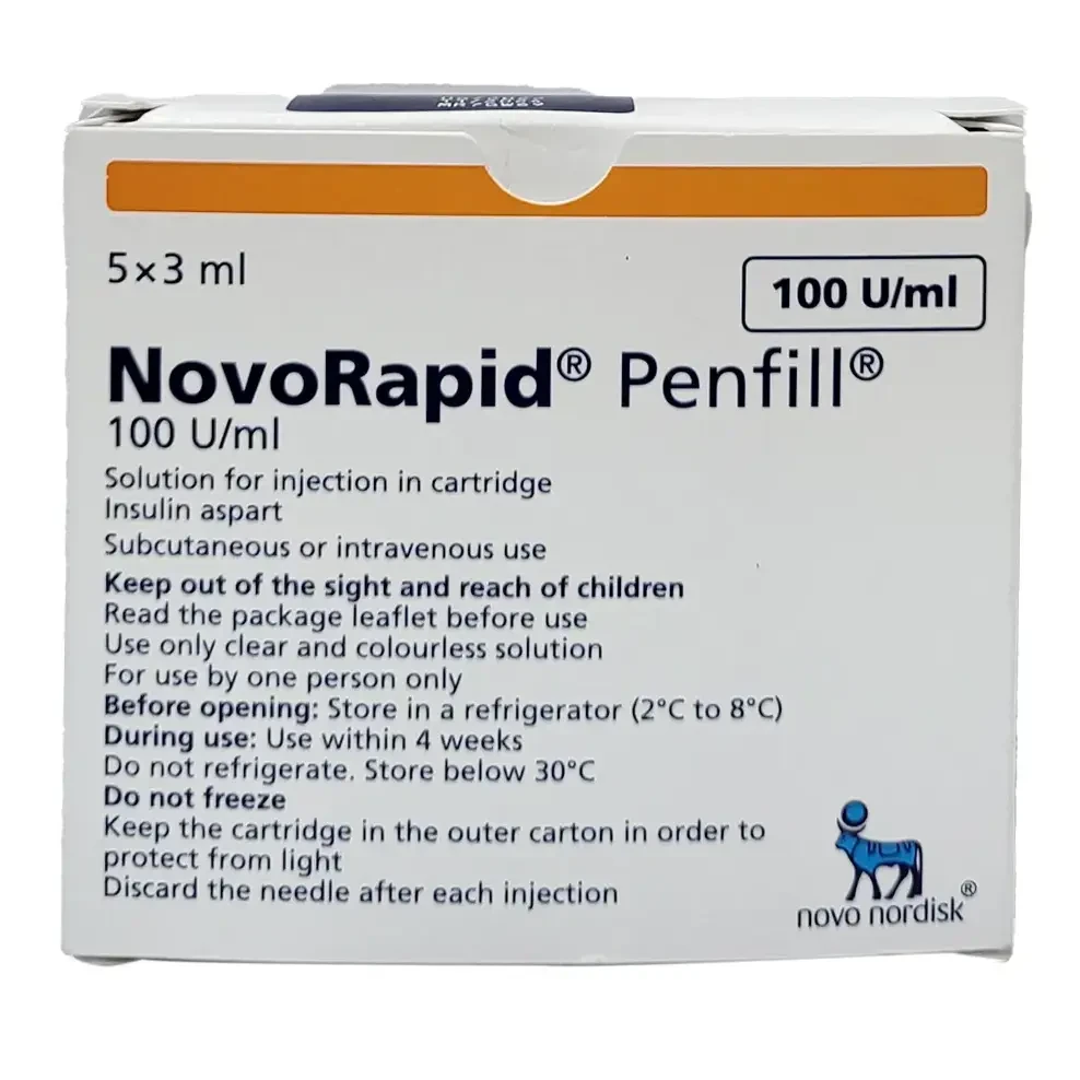 Pack Image: NovoRapid 100 IU Injection (3 ml penfill)