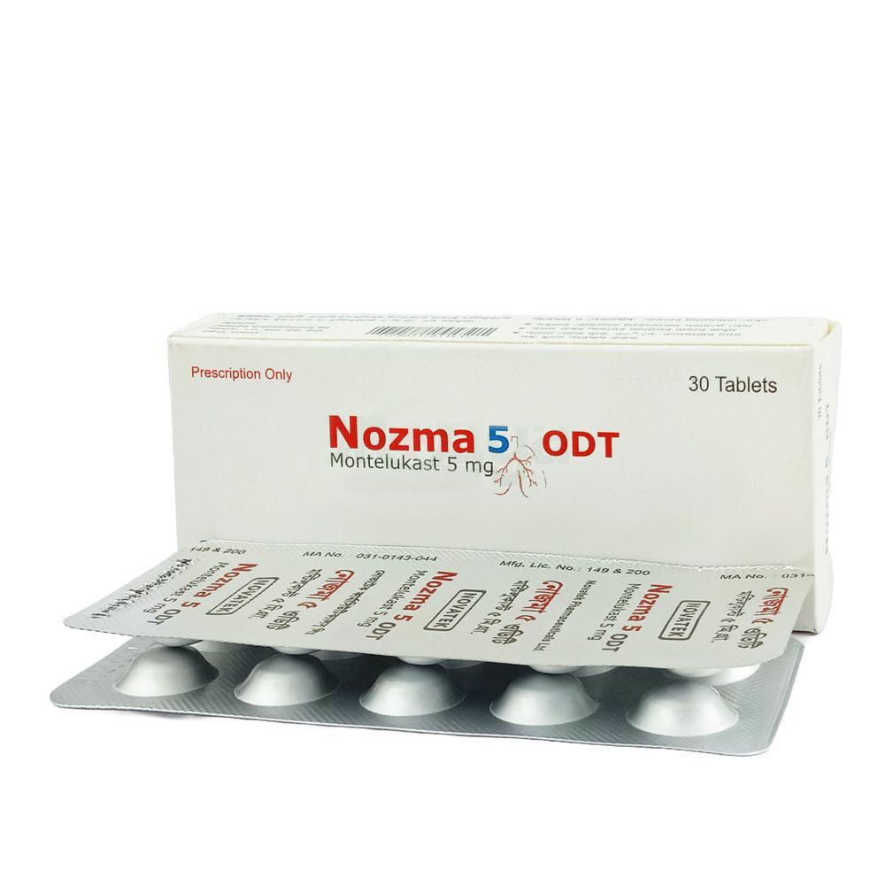 Pack Image: Nozma ODT 5 mg Tablet (3 x 10)