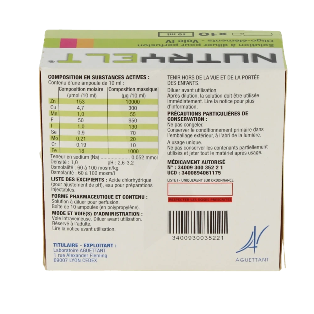 Pack Image: Nutryelt Injection (10 ml ampoule)