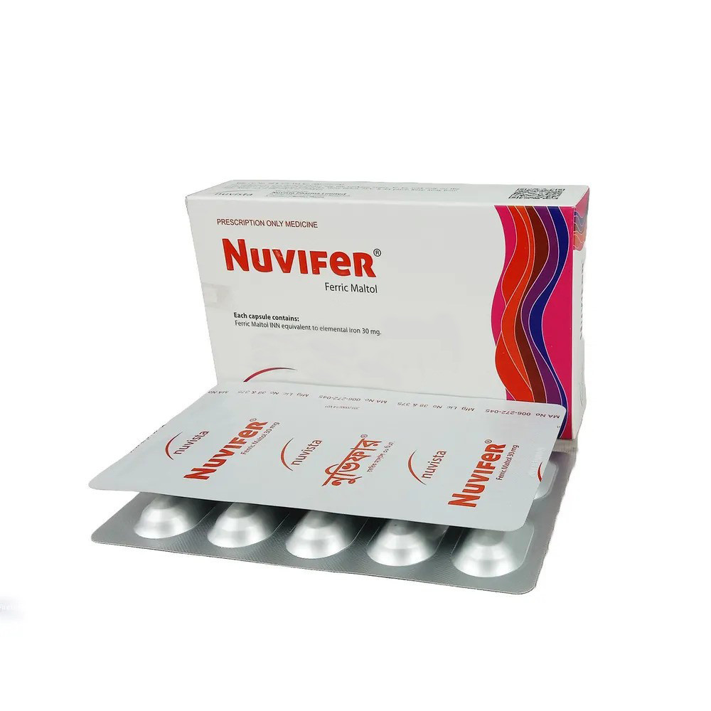 Pack Image: Nuvifer 30 mg Capsule (3 x 10)
