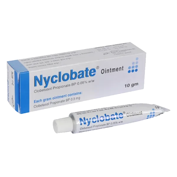 Pack Image: Nyclobate 0.05% Ointment (10 gm tube)