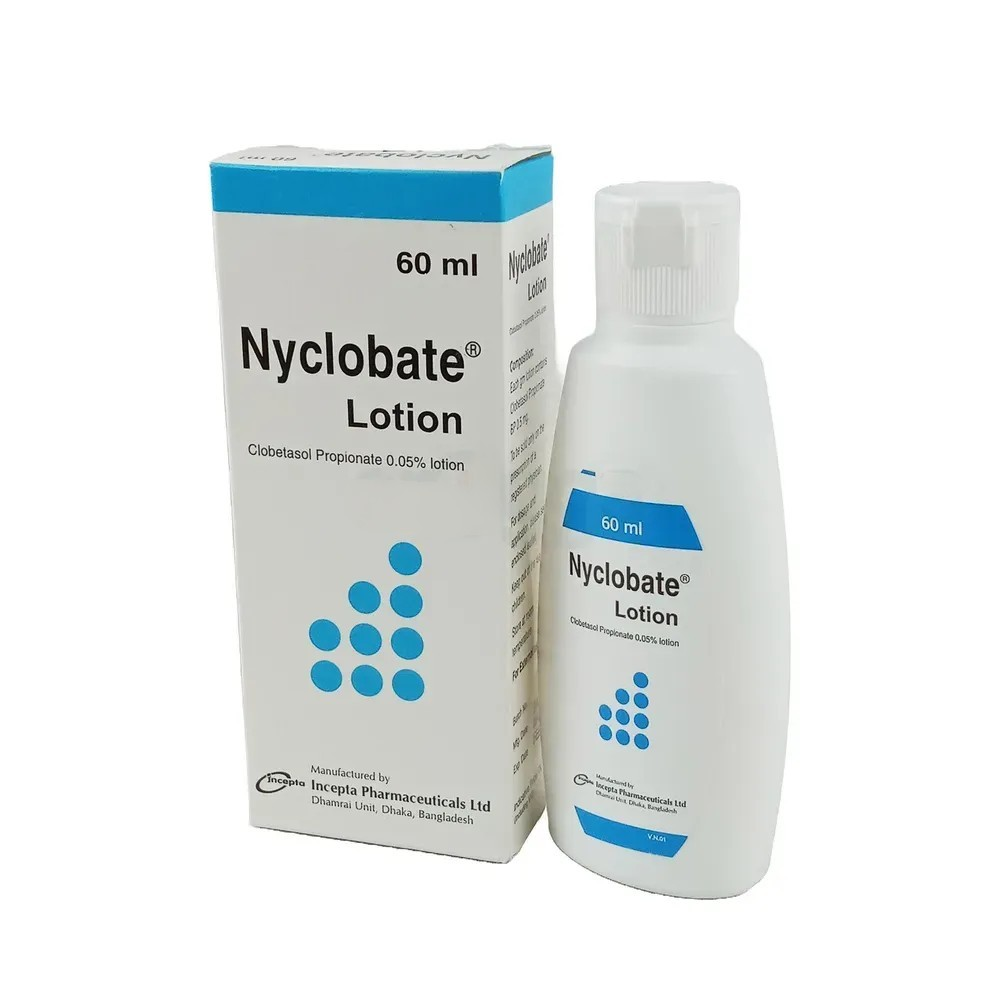 Pack Image: Nyclobate 0.05% Lotion (60 ml bottle)