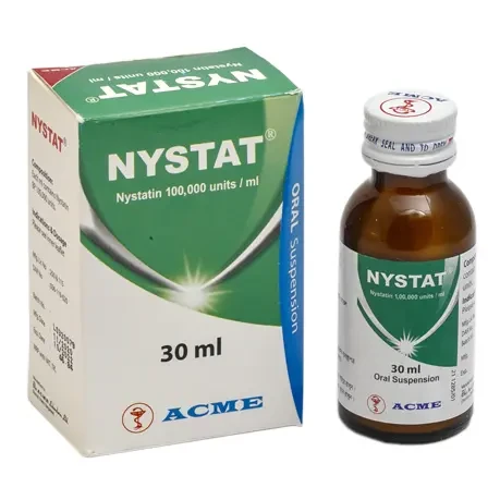 Pack Image: Nystat 100000 unit Suspension (30 ml bottle)