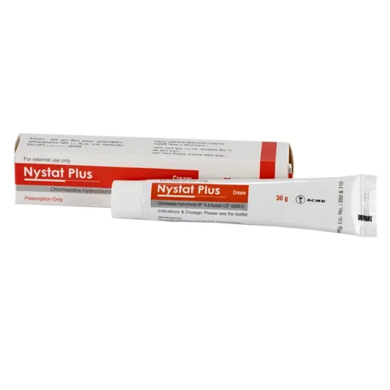 Pack Image: Nystat Plus 1% 2% Cream (30 gm tube)